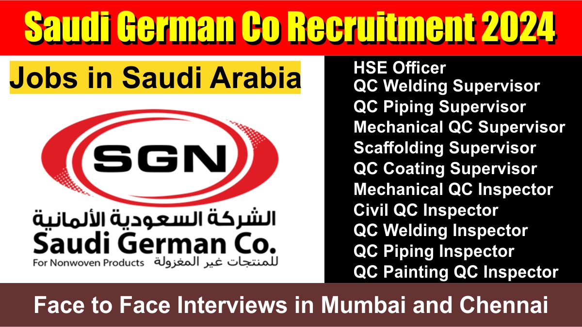 Saudi German Co Recruitment 2024