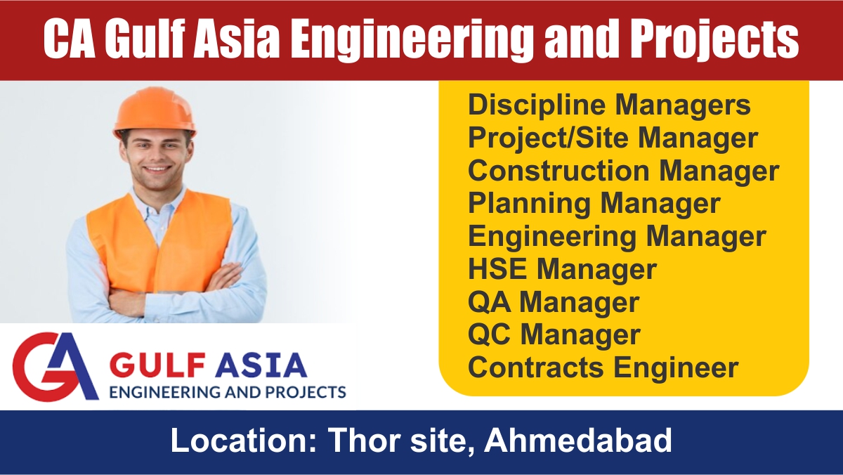 CA Gulf Asia Engineering and Projects Recruitment 2024