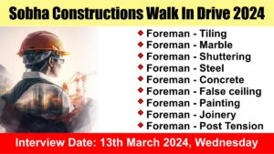 Sobha Constructions Walk In Drive 2024