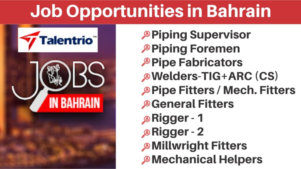Urgent Requirement For Bahrain 2024