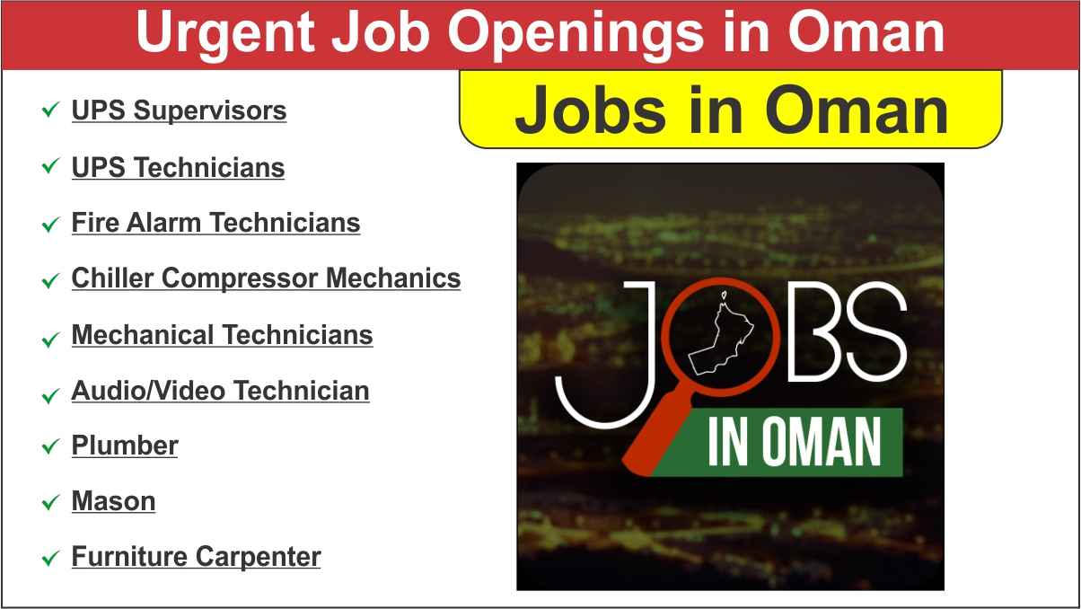 Urgent Job Openings in Oman
