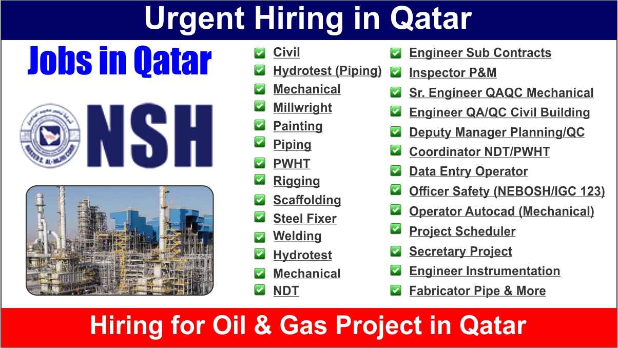 Urgent Hiring in Qatar