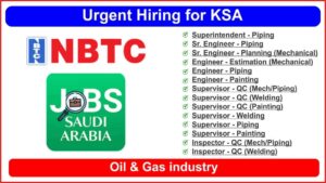 Urgent Hiring for KSA
