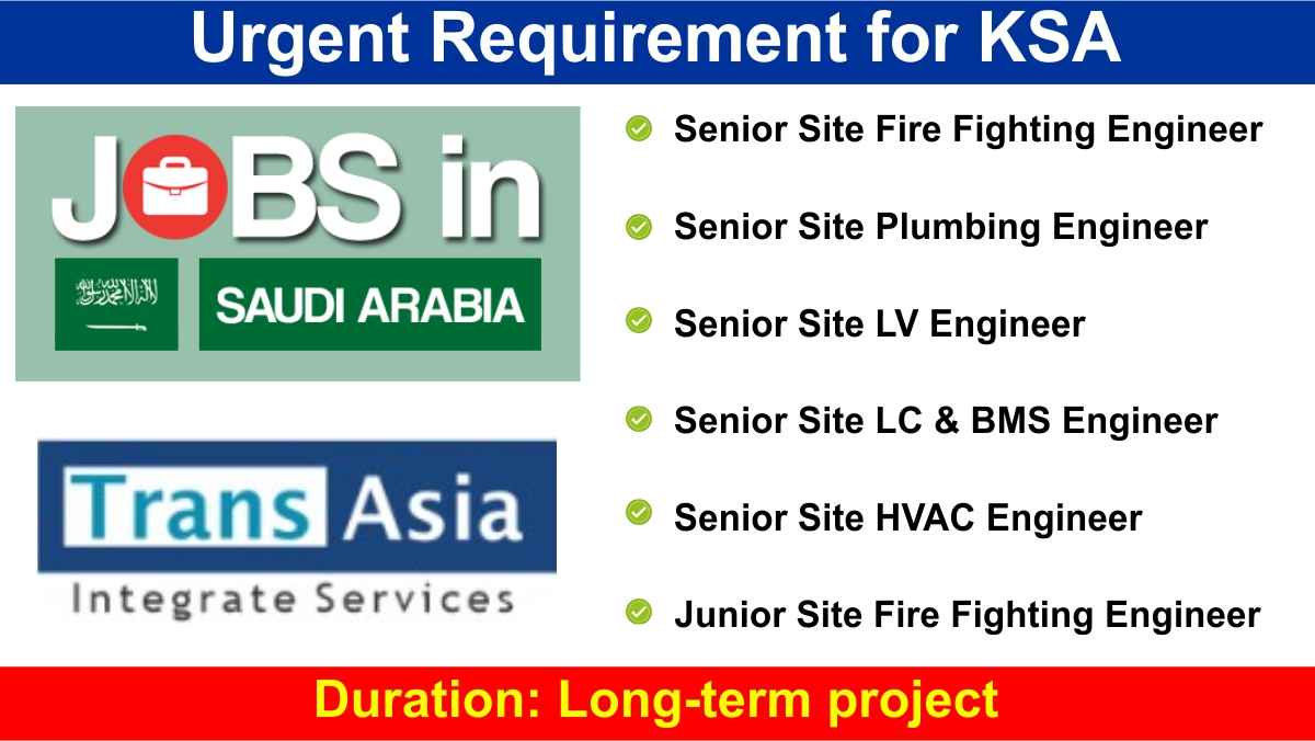 Urgent Requirement for KSA