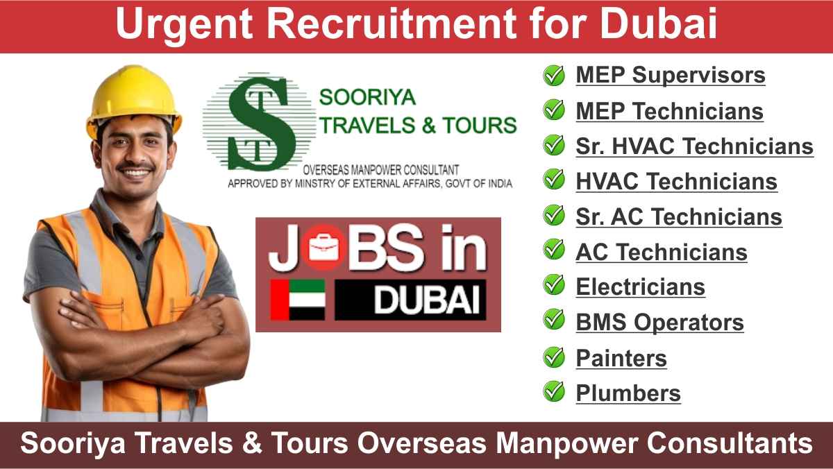 Urgent Recruitment for Dubai