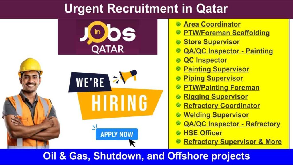 Urgent Recruitment in Qatar