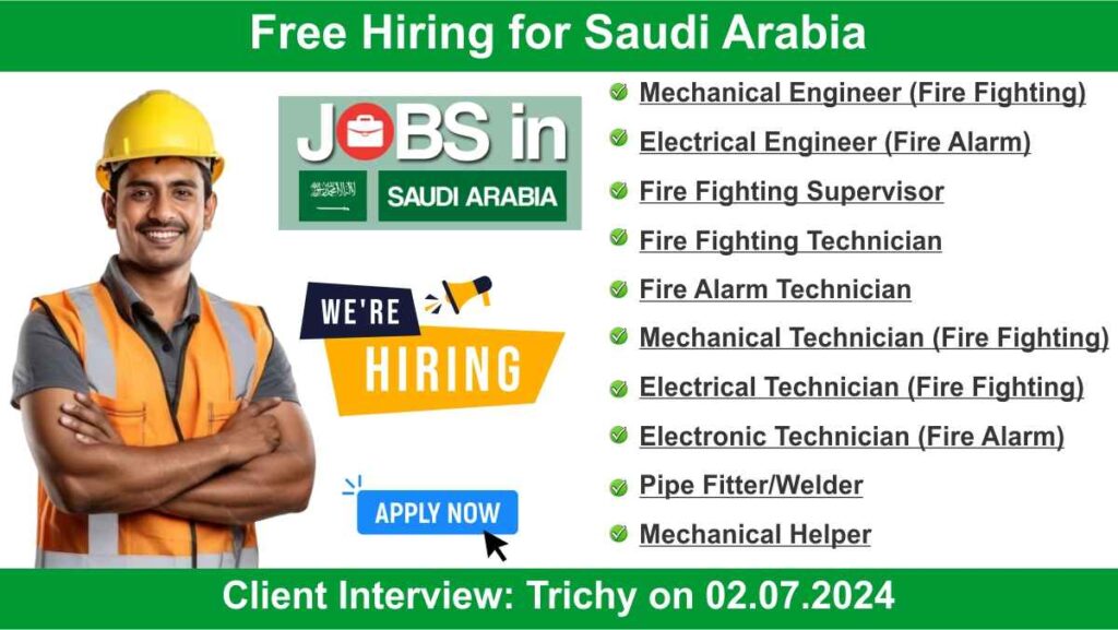 Free Hiring for Saudi Arabia