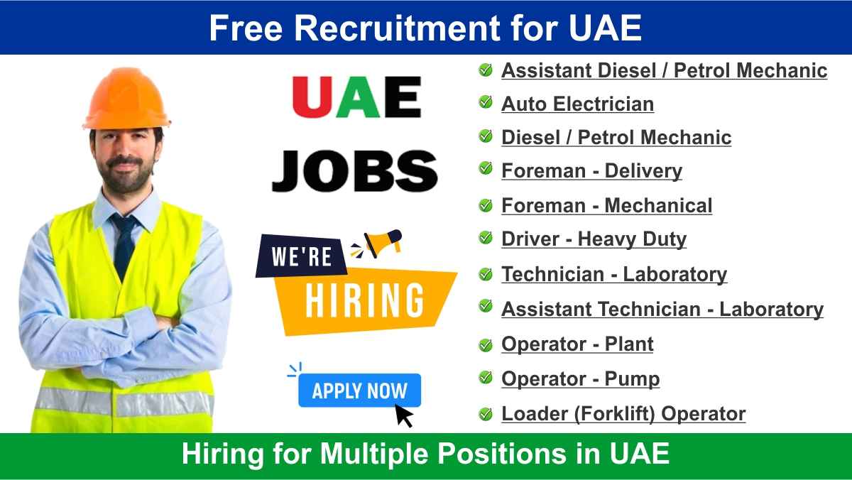 Free Recruitment for UAE