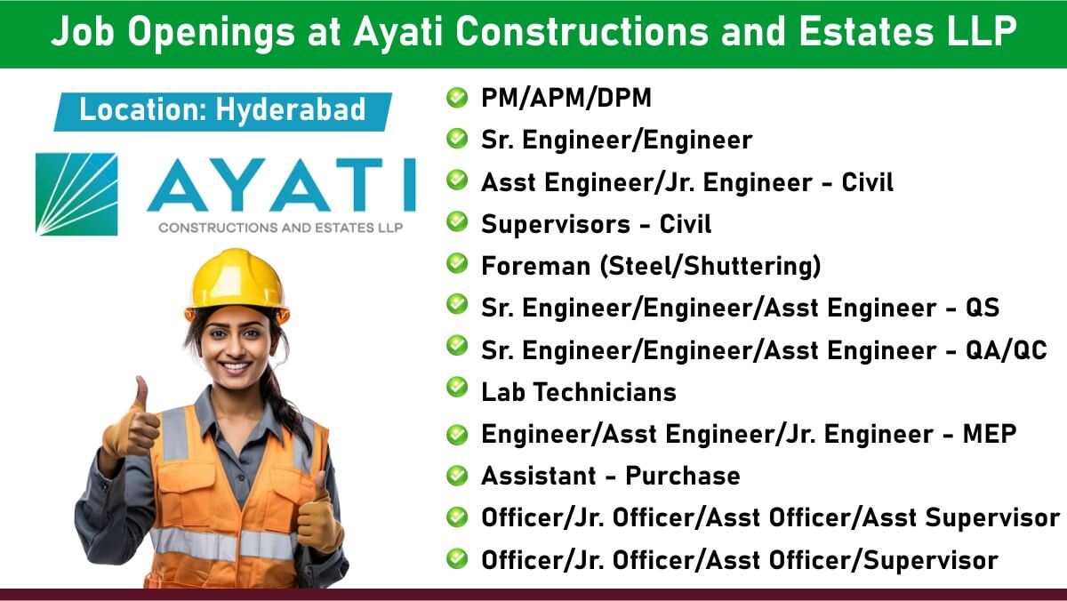 Job Openings at Ayati Constructions and Estates LLP