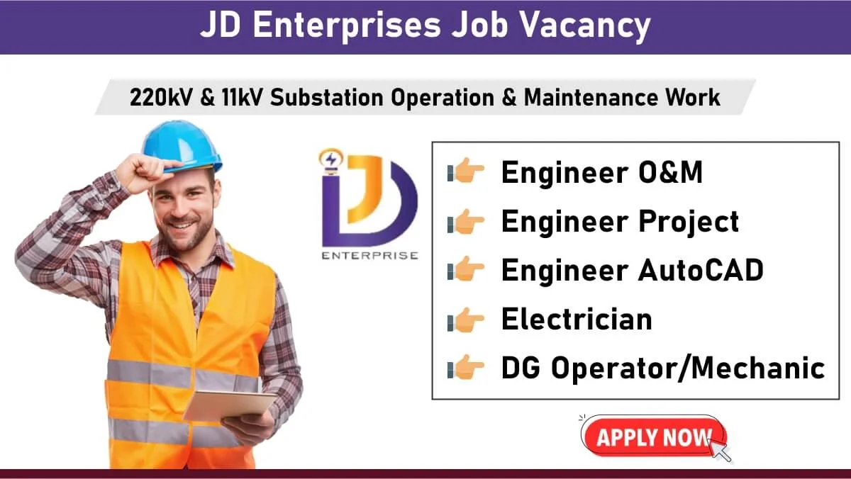 JD Enterprise Urgent Hiring 2024 | For ITI, Diploma, B.E, B.Tech | Location: Becharaji, Mahesana, Gujarat