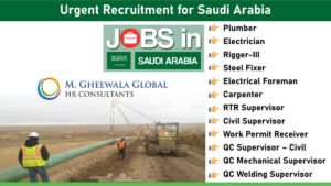 Urgent Recruitment for Saudi Arabia