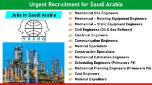 Urgent Recruitment for Saudi Arabia