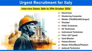 Urgent Recruitment for Italy