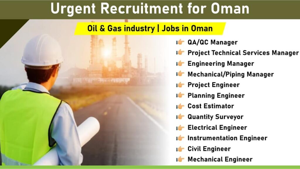 Urgent Recruitment for Oman