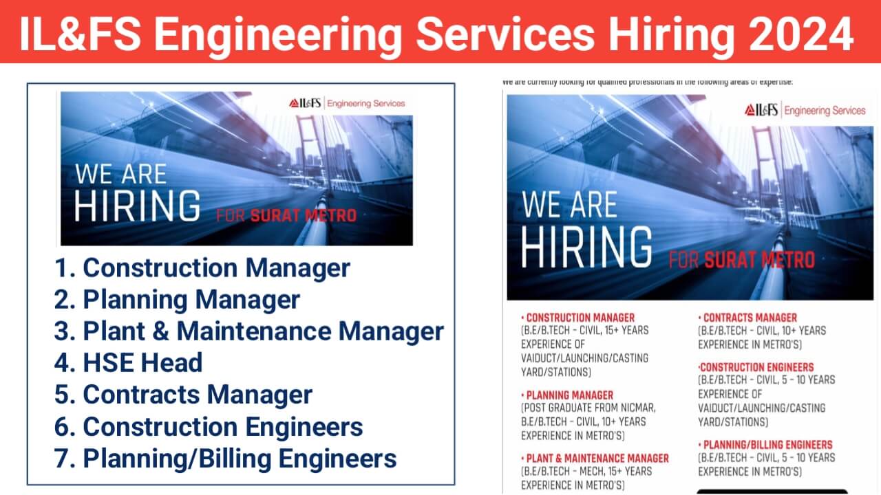 IL&FS Engineering Services Hiring 2024