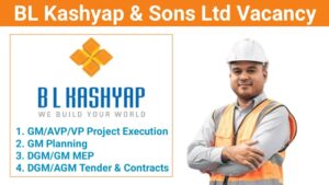 BL Kashyap & Sons Ltd Urgent Hiring 2024 | Job Locations: Delhi, Baroda, Bangalore