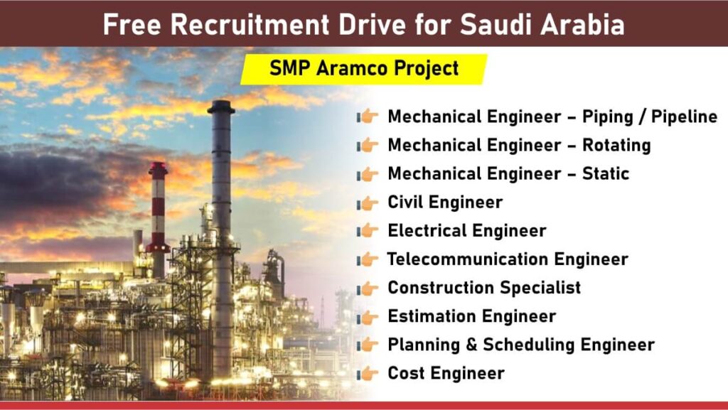 Free Recruitment Drive for Saudi Arabia