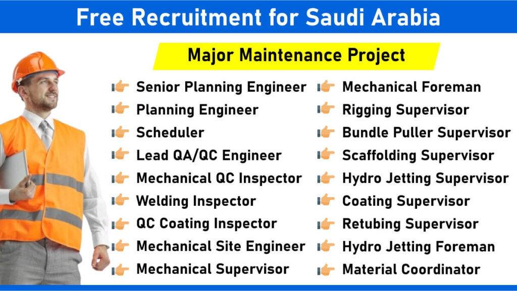 Free Recruitment for Saudi Arabia