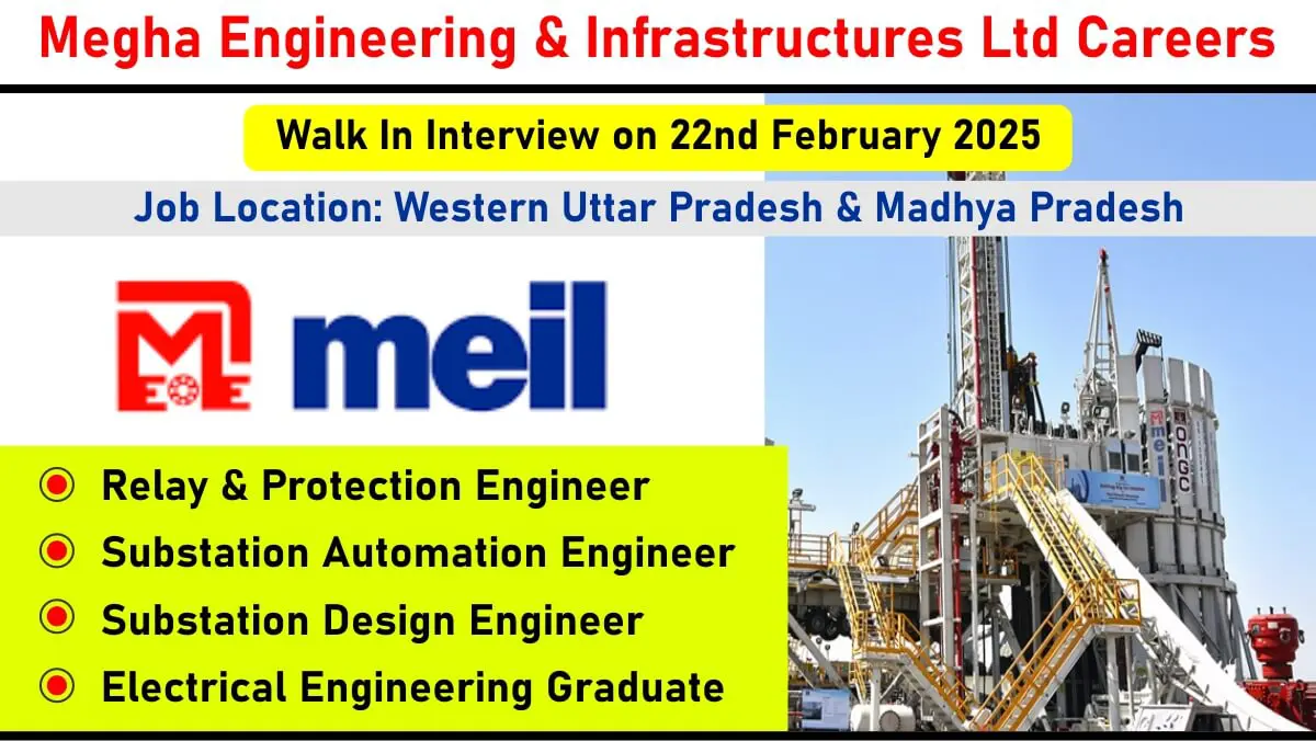 Megha Engineering & Infrastructures Ltd Walk-In Interview 2025 | Date: 22nd February 2025