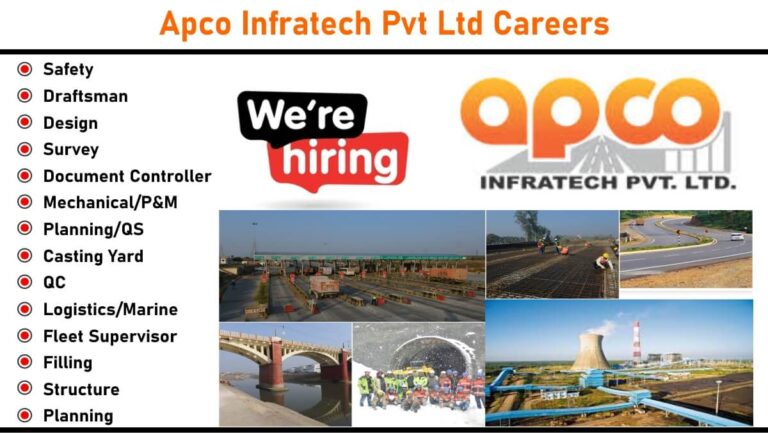 Marine and Road Project Jobs – Safety, Design, Planning, QC, and More Openings at Apco Infratech Pvt. Ltd