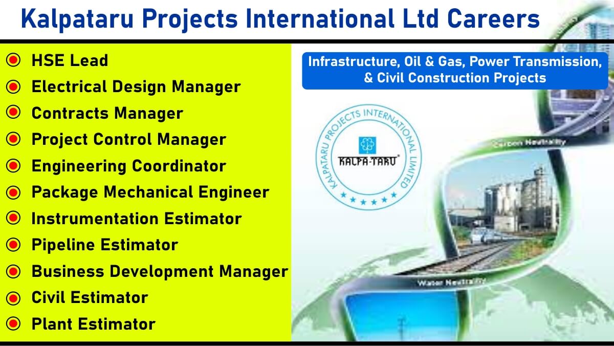 Kalpataru Projects International Ltd Recruitment 2025 | Oil & Gas Jobs in Mumbai.