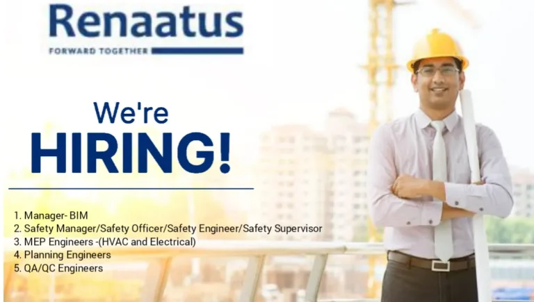 Renaatus Projects Pvt. Ltd Hiring 2025 | For Civil And Electrical Engineer