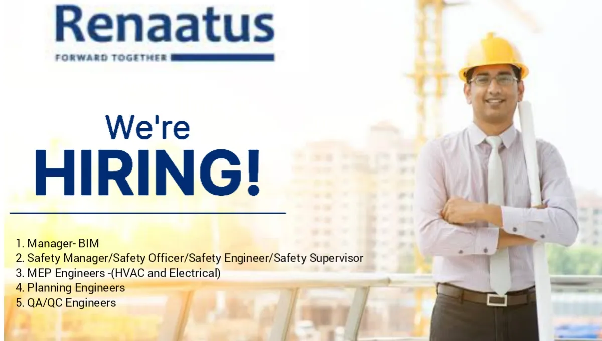 Renaatus Projects Pvt. Ltd Hiring 2025 | For Civil And Electrical Engineer