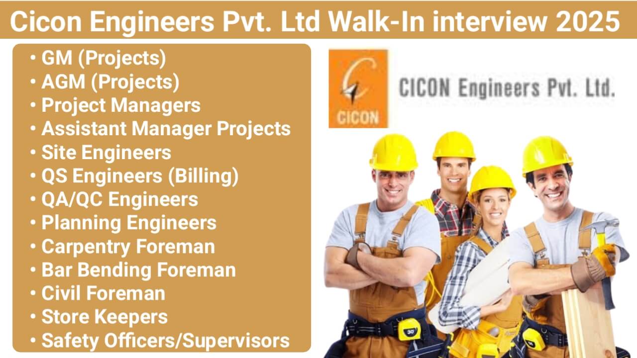 Cicon Engineers: Walk-In Interviews for Civil Professionals in Bangalore | 8th March 2025