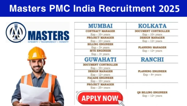  Masters PMC India Hiring 2025 | For High-Rise Building, Mall, And Hotel Projects.