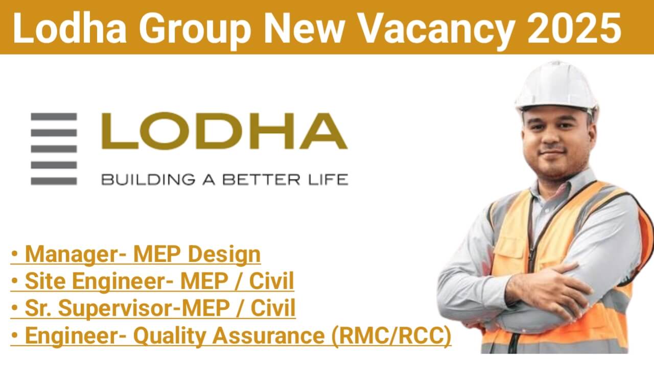 Lodha Group New Vacancy 2025 | Locations: Baner, Wakad, Hinjewadi (Pune)