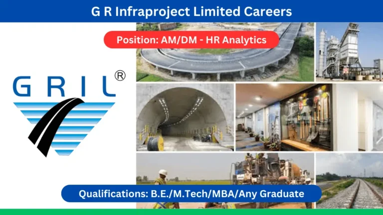 G R Infraproject Limited Hiring – AM/DM - HR Analytics | Gurugram | 3-7 Years Experience
