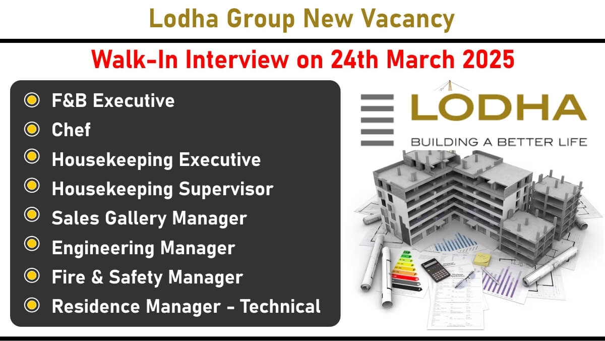 Lodha Group New Vacancy