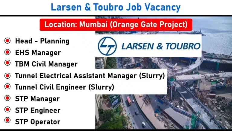 Larsen & Toubro Job Recruitment 2025 | for Orange Gate Project in Mumbai 