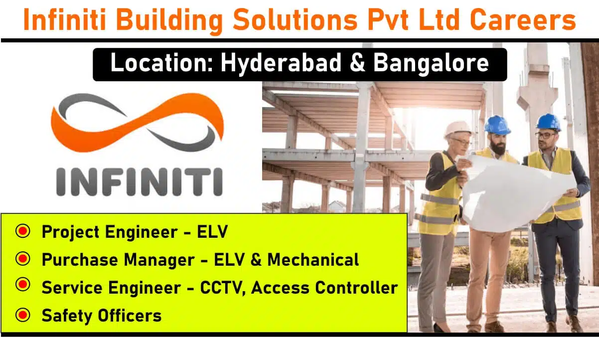 Infiniti Building Solutions Pvt Ltd recruitment 2025 | Location: Hyderabad & Bangalore