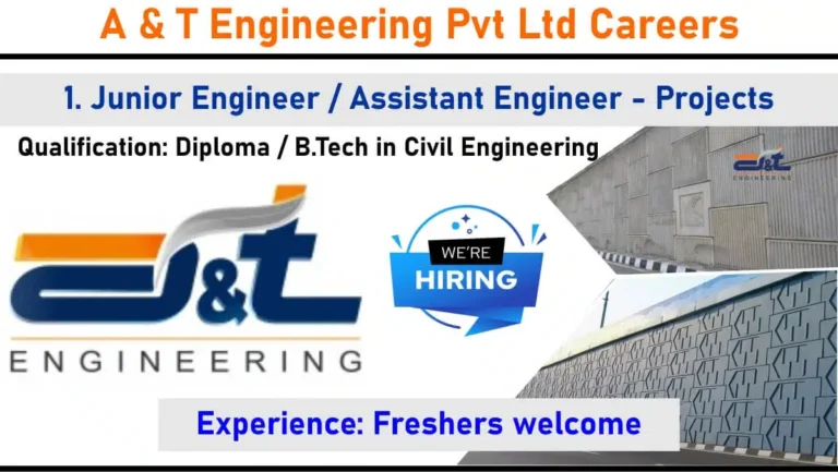 A&T Engineering Pvt Ltd Hiring – Junior Engineer & Talent Acquisition Executive Roles in Delhi