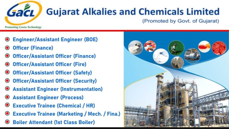 Gujarat Alkalies and Chemicals Ltd Vacancy