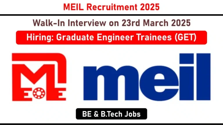 Megha Engineering & Infrastructures Limited Walk-In Interview 2025 | Interview Date: 23rd March 2025