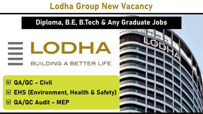 Lodha Group New Vacancy