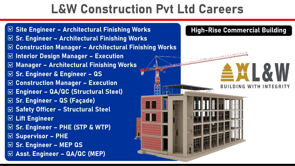 L&W Construction Pvt. Ltd. Hiring for Mumbai & Pune | High-Rise Commercial Building Projects