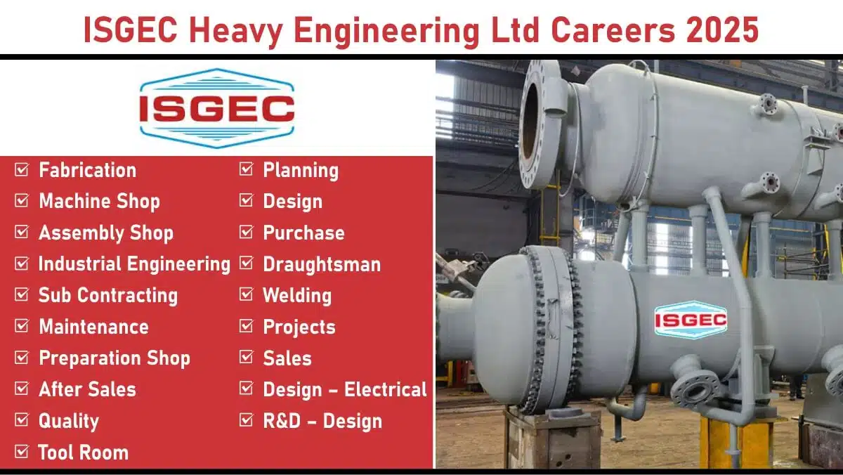 ISGEC Heavy Engineering Ltd Recruitment 2025 | For Degree & Diploma Jobs in Mechanical Engineering
