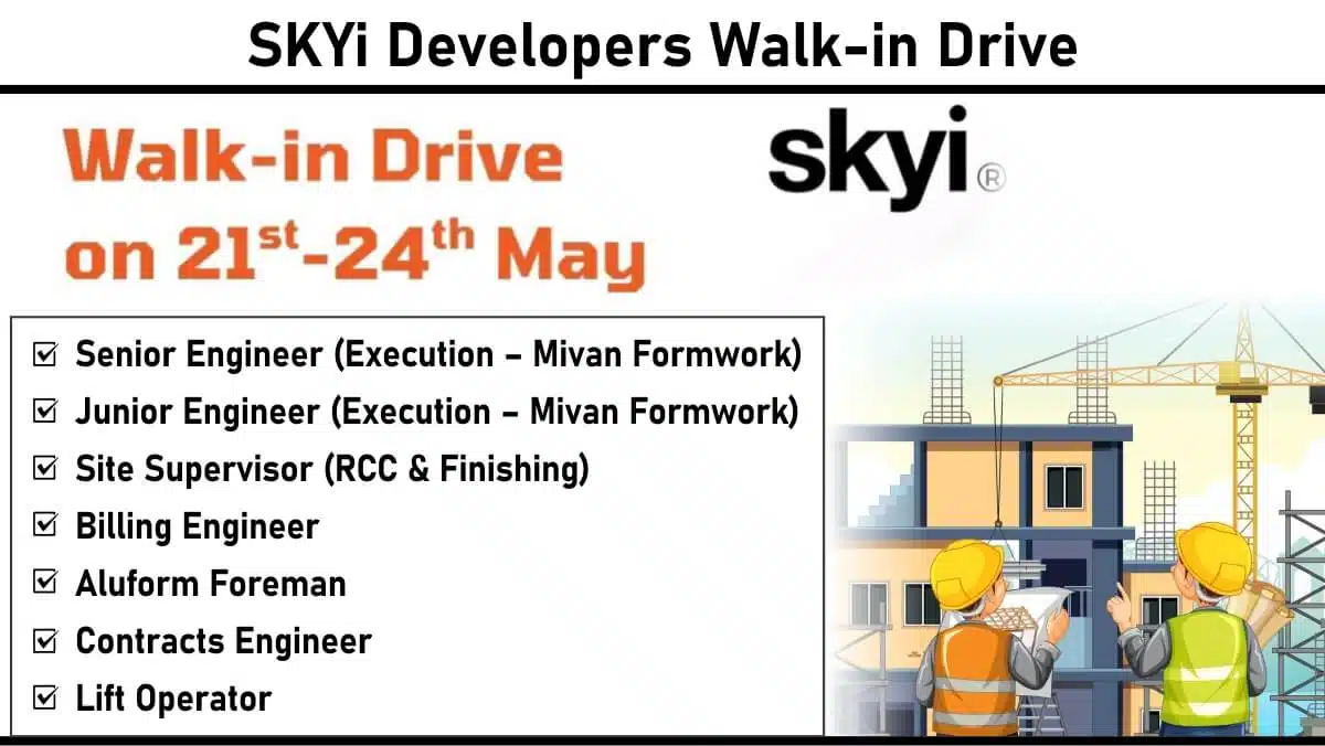 SKYi Developers Walk-in Interview 2025 | Date: 21st to 24th May 2025