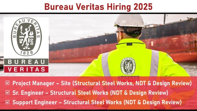 Bureau Veritas Recruitment 2025 | project locations in Gujarat Jamnagar, Hazira, and Vadodara