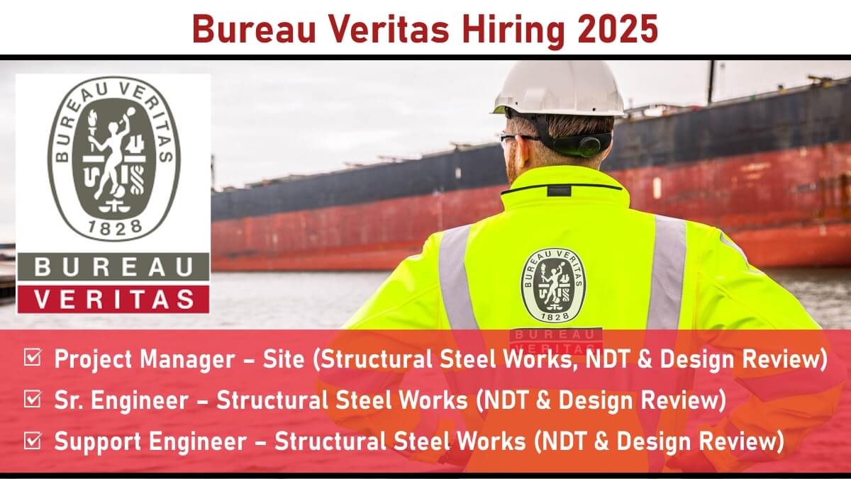 Bureau Veritas Recruitment 2025 | project locations in Gujarat Jamnagar, Hazira, and Vadodara