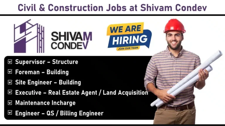 Shivam Condev Pvt Ltd Urgent Hiring May 2025 | Construction Jobs In Odisha