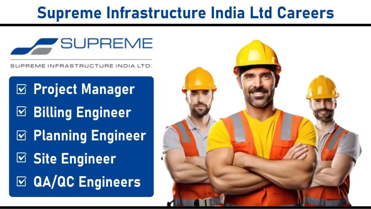 Supreme Infrastructure India Ltd Recruitment 2025 | Site Engineer Jobs In Mumbai