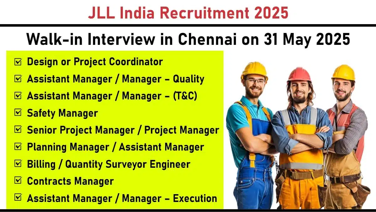 JLL India Walk-In Interview on 31 May 2025 | Date: Date: Saturday, May 31, 2025