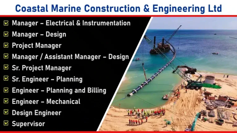 Coastal Marine Construction & Engineering Ltd Hiring 2025 | For Oil & Gas sector