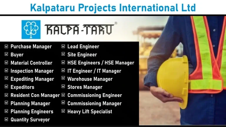 Kalpataru Projects Internationa New Vacancy 2025 | Construction Jobs 2025