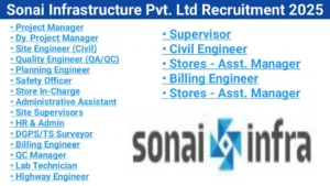 Sonai Infrastructure Pvt. Ltd Vacancy 2025 | Store Keeper Jobs Near Me