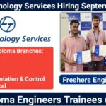 L&T Technology Services Hiring September 2025 | For Diploma Engineers Trainees | Location: Chennai & Vadodara